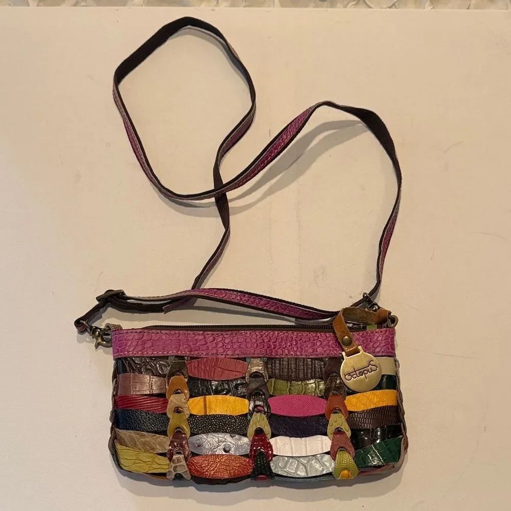 Octopus Multicolor leather Crossbody Bag